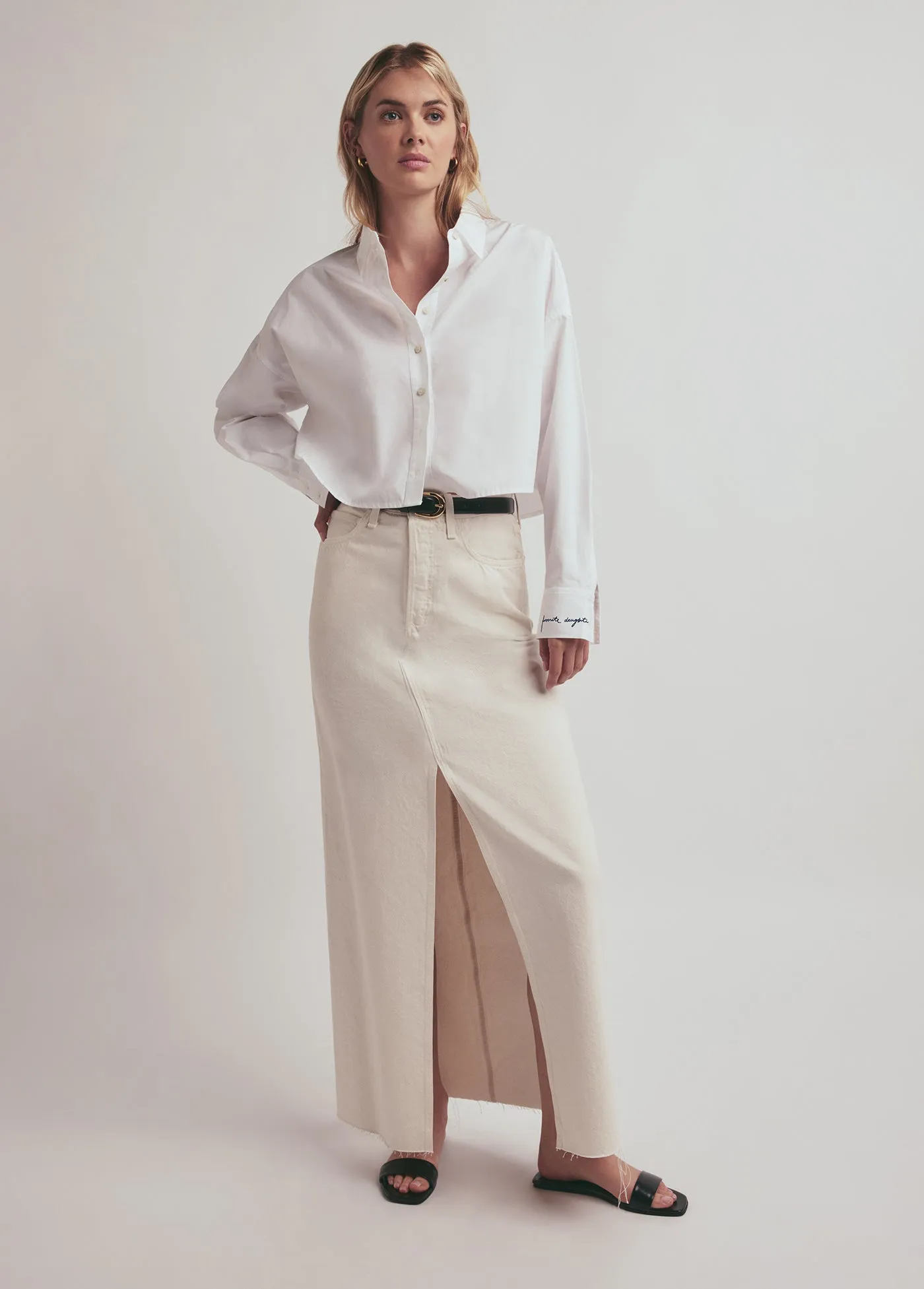 THE SADIE HIGH RISE MAXI A-LINE SKIRT