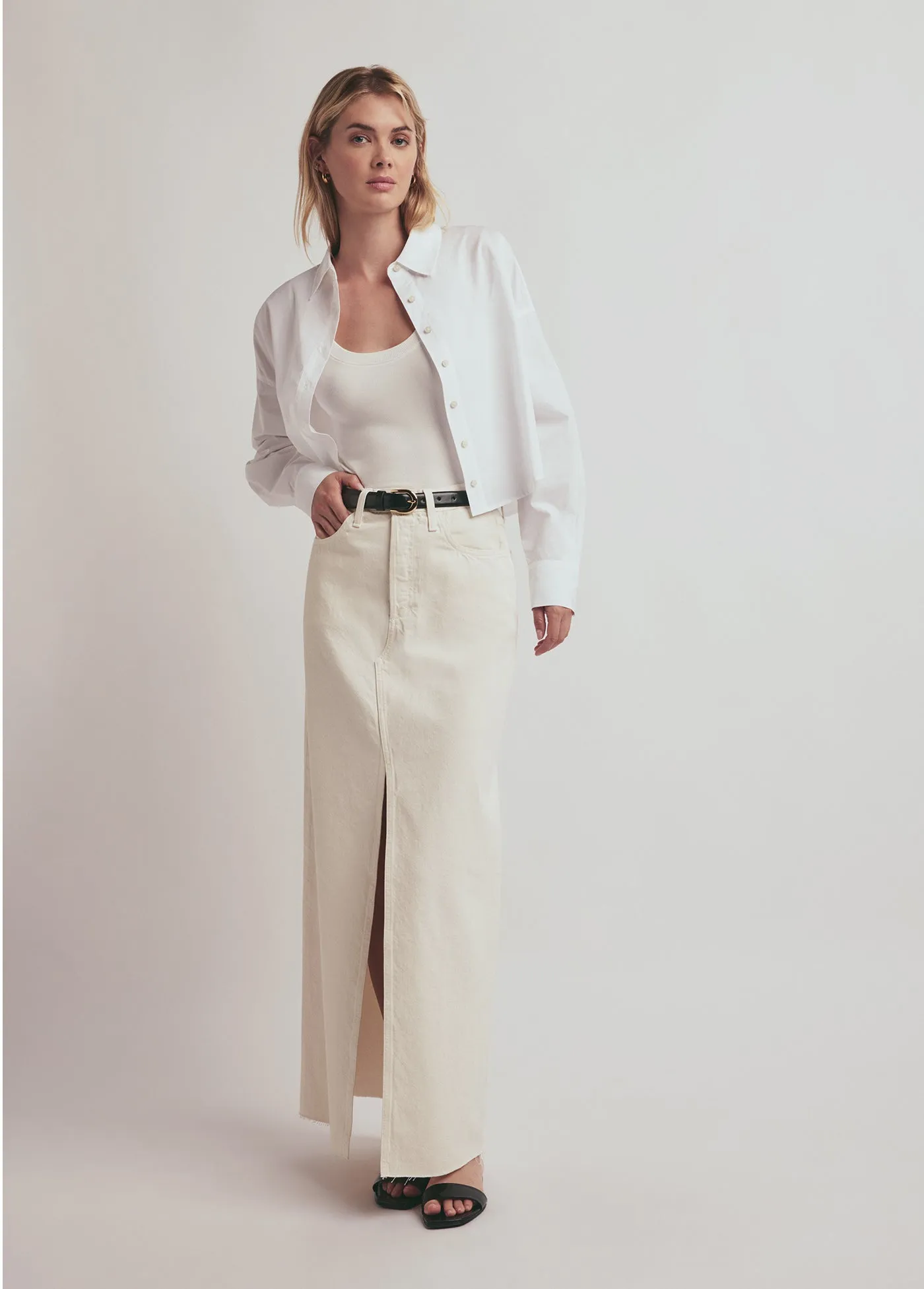 THE SADIE HIGH RISE MAXI A-LINE SKIRT