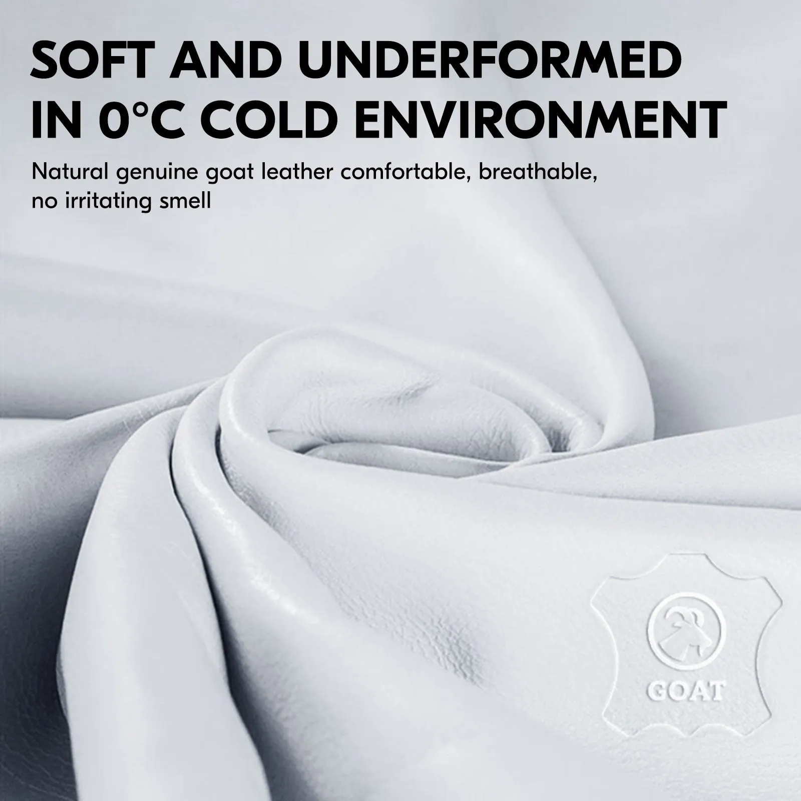 VGO 1 Pair 0℃/32°F Winter Leather Work Gloves, Cold Weather Waterproof Safety Work Gloves,Cold Storage or Freezer Use,with 3M Thinsulate Lining (Grey, GA7711FW)