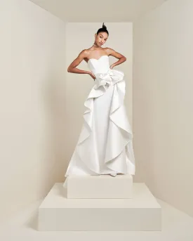 VRM425 – MODERN VOLANT GOWN