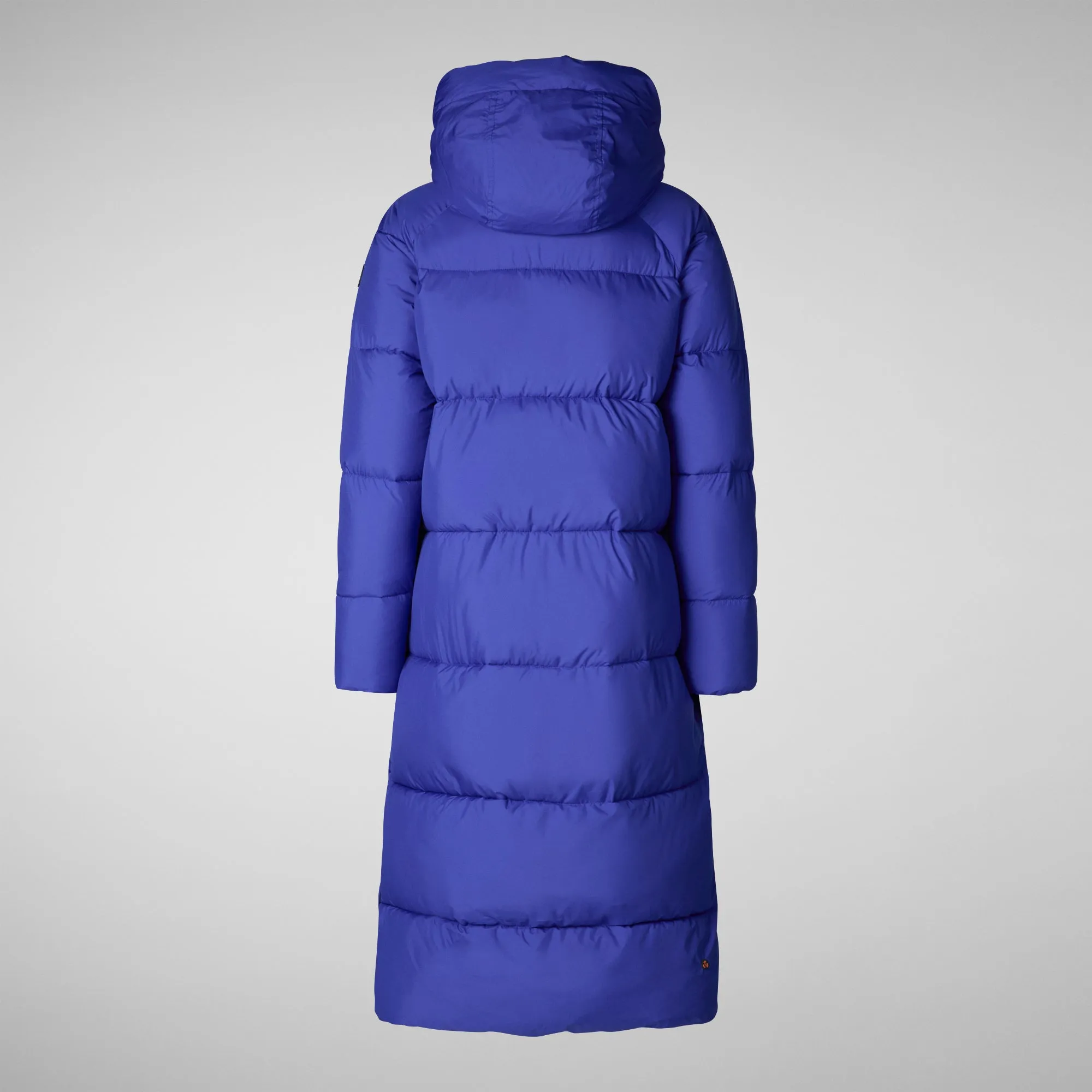 Woman's animal free hooded puffer jacket Janis in gentian blue