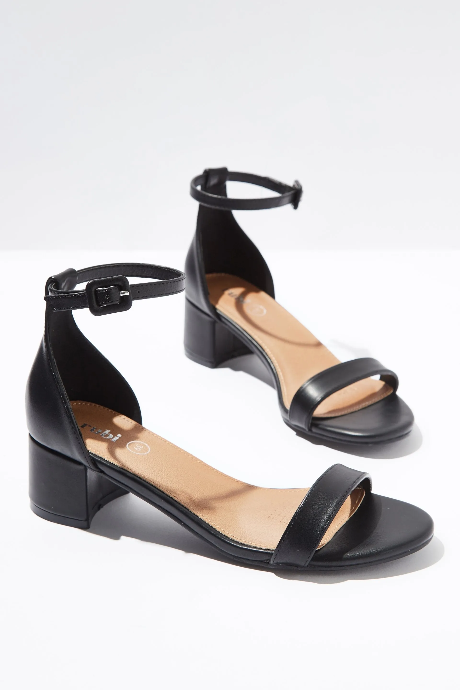 Women Rubi Lizzie Low Block Heel - Black Smooth