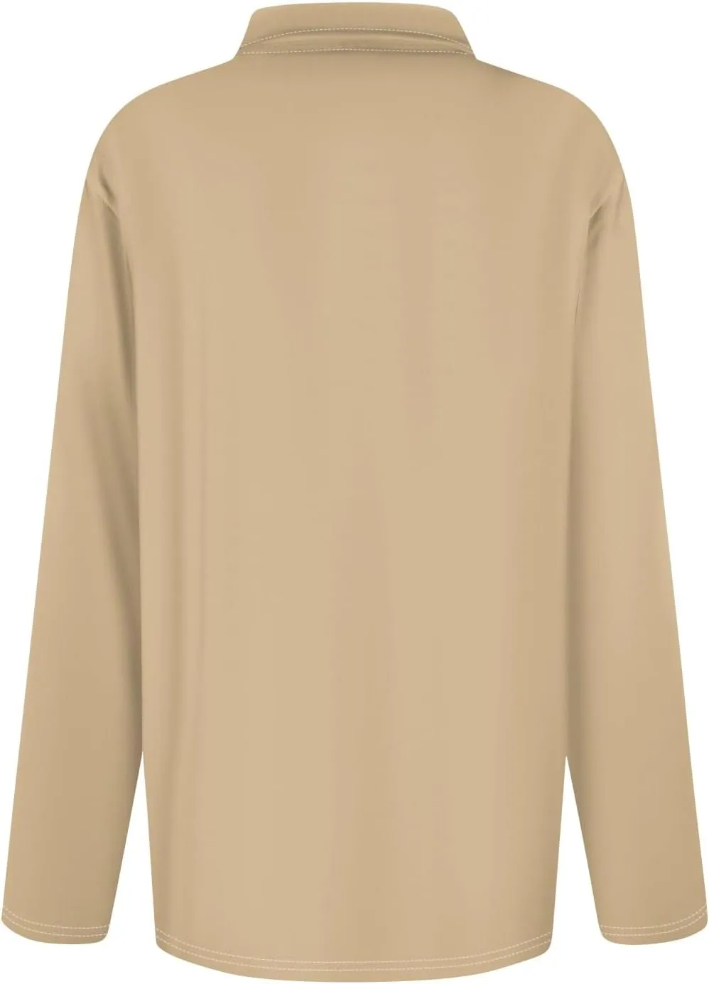 Women's Polo Shirts Long Sleeve Golf T Shirt Button Solid Color Quick Dry Lightweight Athletic Tennis Shirts