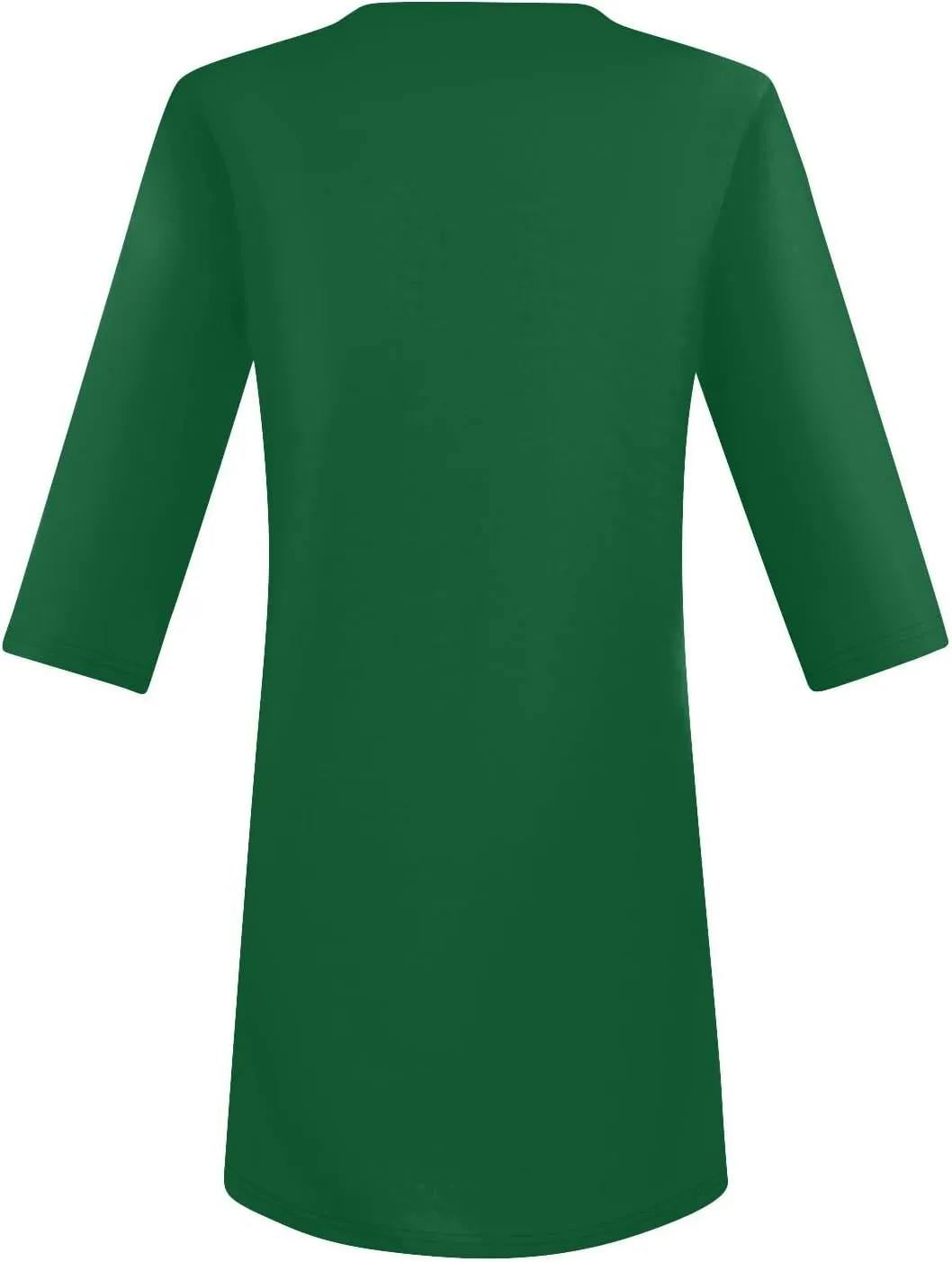 Womens Tunics To Wear With Leggings Summer 3/4 Length Sleeve V Neck Tshirts With Pockets Long Blouses Dressy Casual