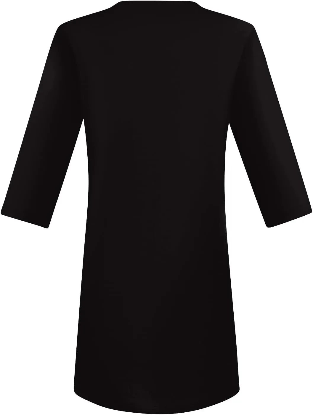 Womens Tunics To Wear With Leggings Summer 3/4 Length Sleeve V Neck Tshirts With Pockets Long Blouses Dressy Casual