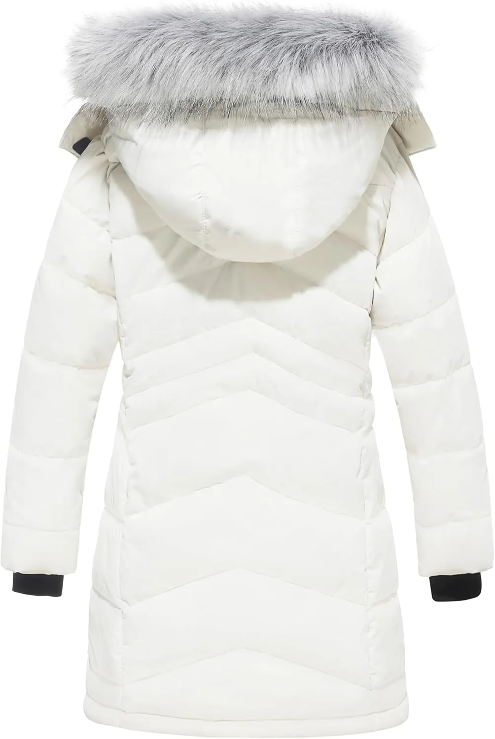 ZSHOW Girls' Winter Coat Insulated Long Parka Warm Hooded Puffer Jacket